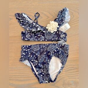 Janie and Jack, two piece navy swimsuit